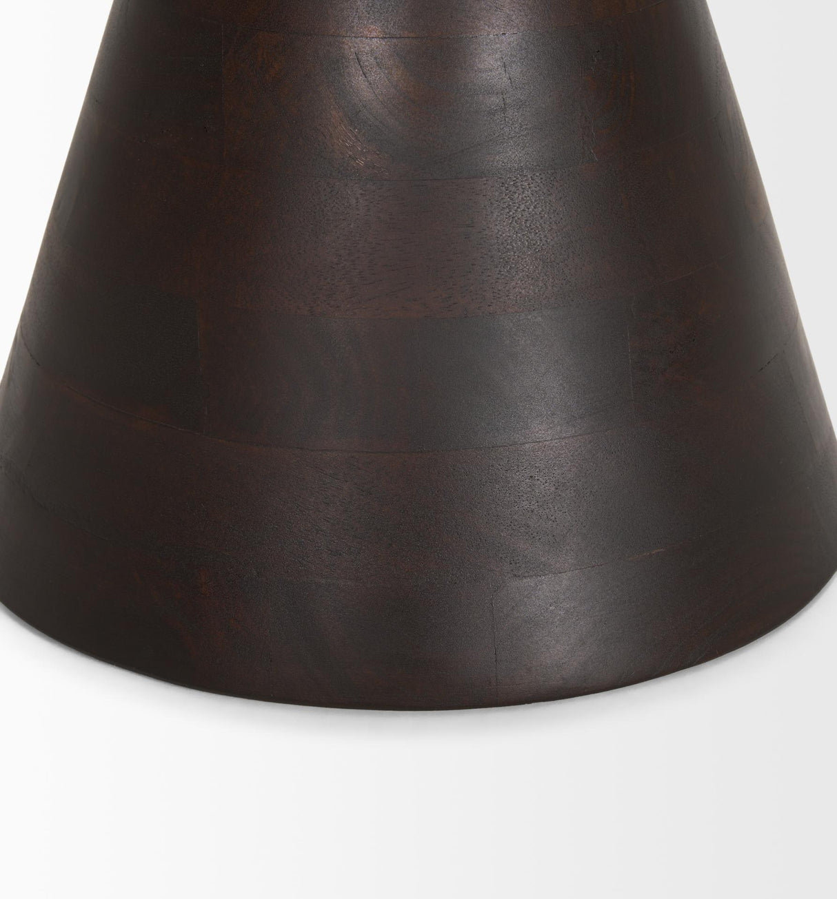 Mercana Palmera Dark Brown Wood Pedestal Accent Table