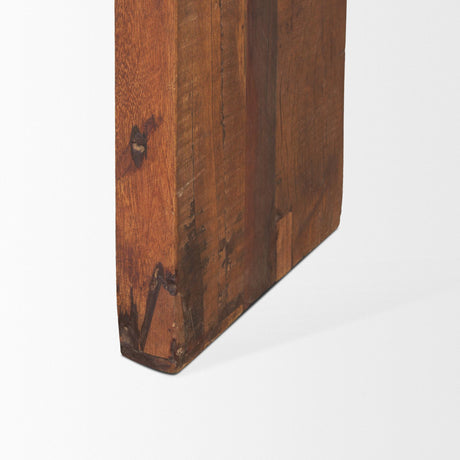 Mercana Estelle Rustic Brown Reclaimed Wood Console Table
