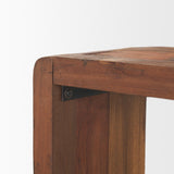 Mercana Estelle Rustic Brown Reclaimed Wood Console Table