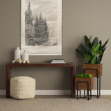 Mercana Estelle Rustic Brown Reclaimed Wood Console Table