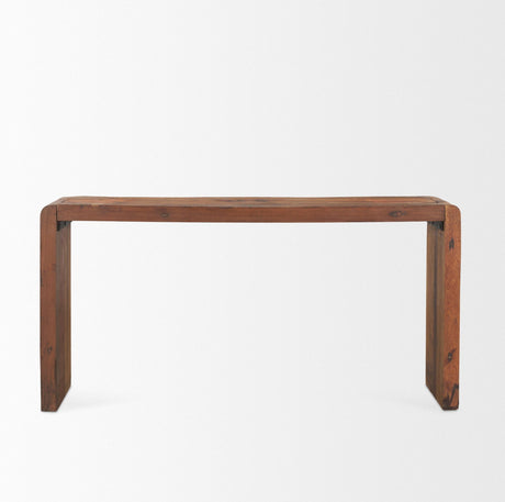 Mercana Estelle Rustic Brown Reclaimed Wood Console Table
