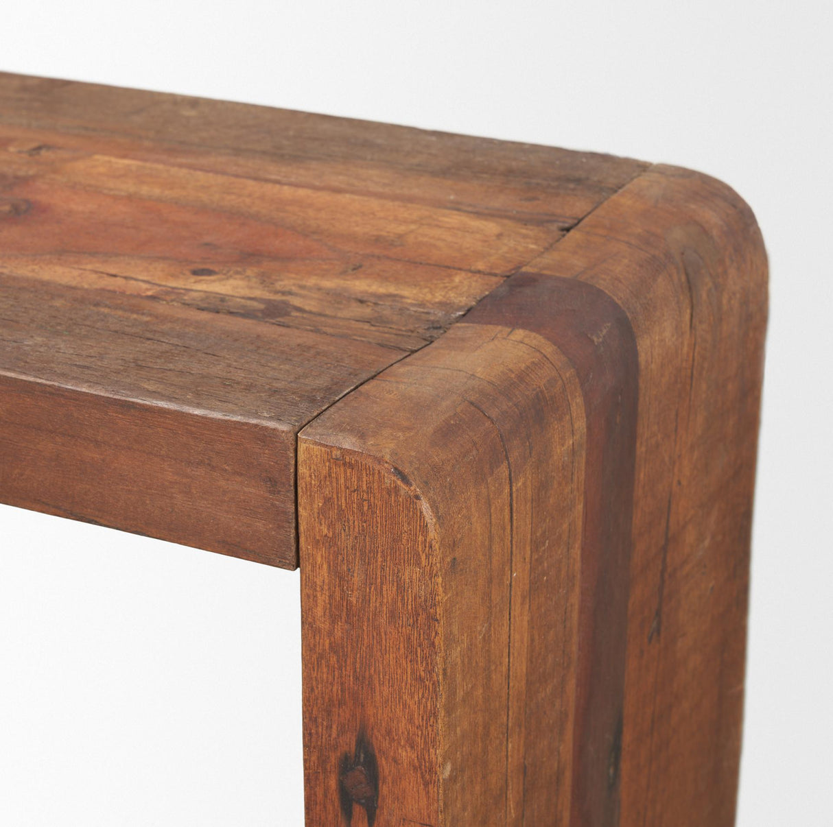 Mercana Estelle Rustic Brown Reclaimed Wood Console Table