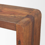 Mercana Estelle Rustic Brown Reclaimed Wood Console Table