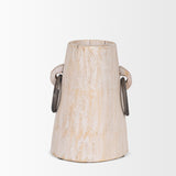 Mercana Monique Small Light Brown w/ Handles Wood Pot