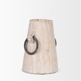 Mercana Monique Small Light Brown w/ Handles Wood Pot