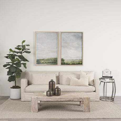 Mercana McArthur Rectangular Reclaimed Wood W/ White Wash Coffee Table