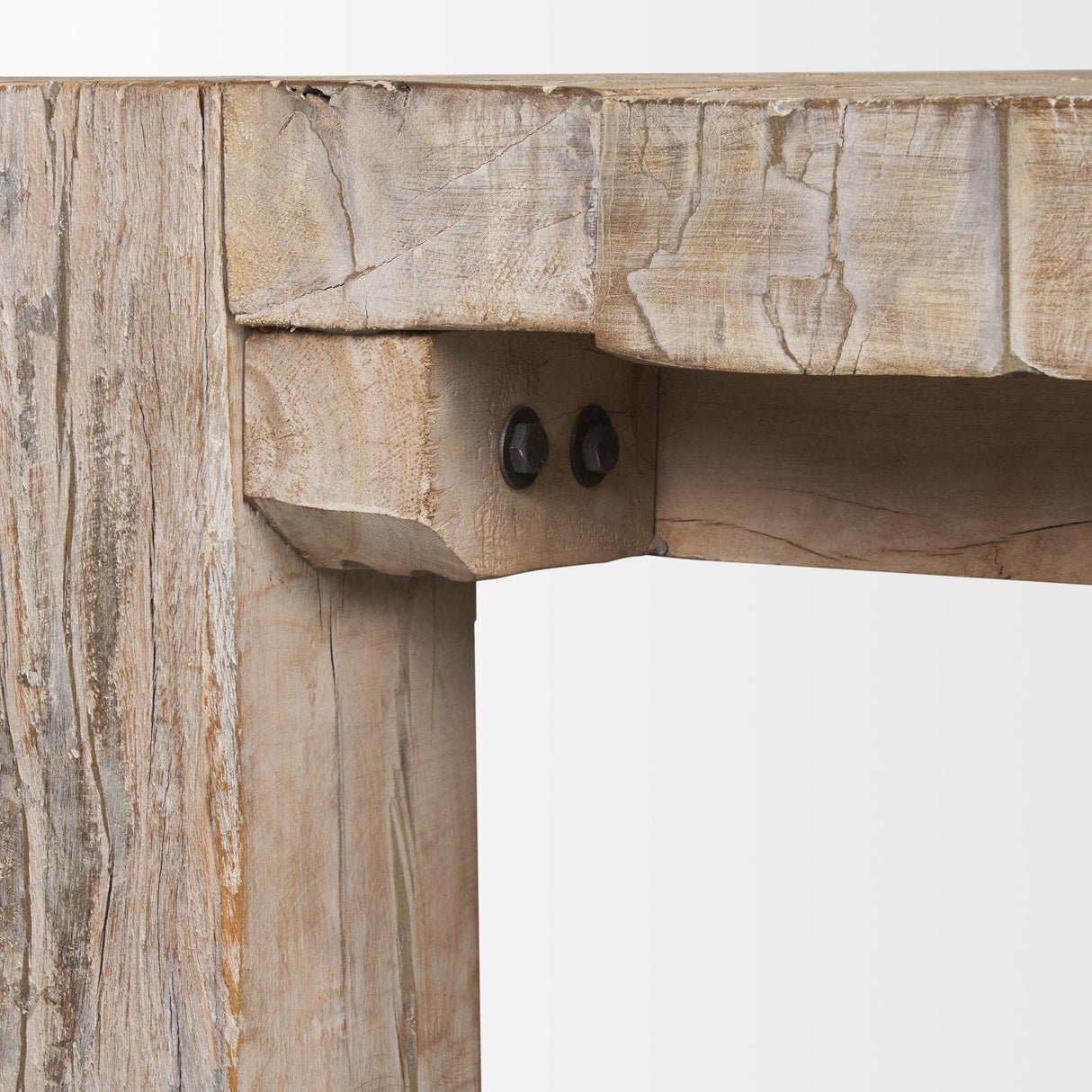 Mercana McArthur Rectangular Reclaimed Wood W/ White Wash Coffee Table