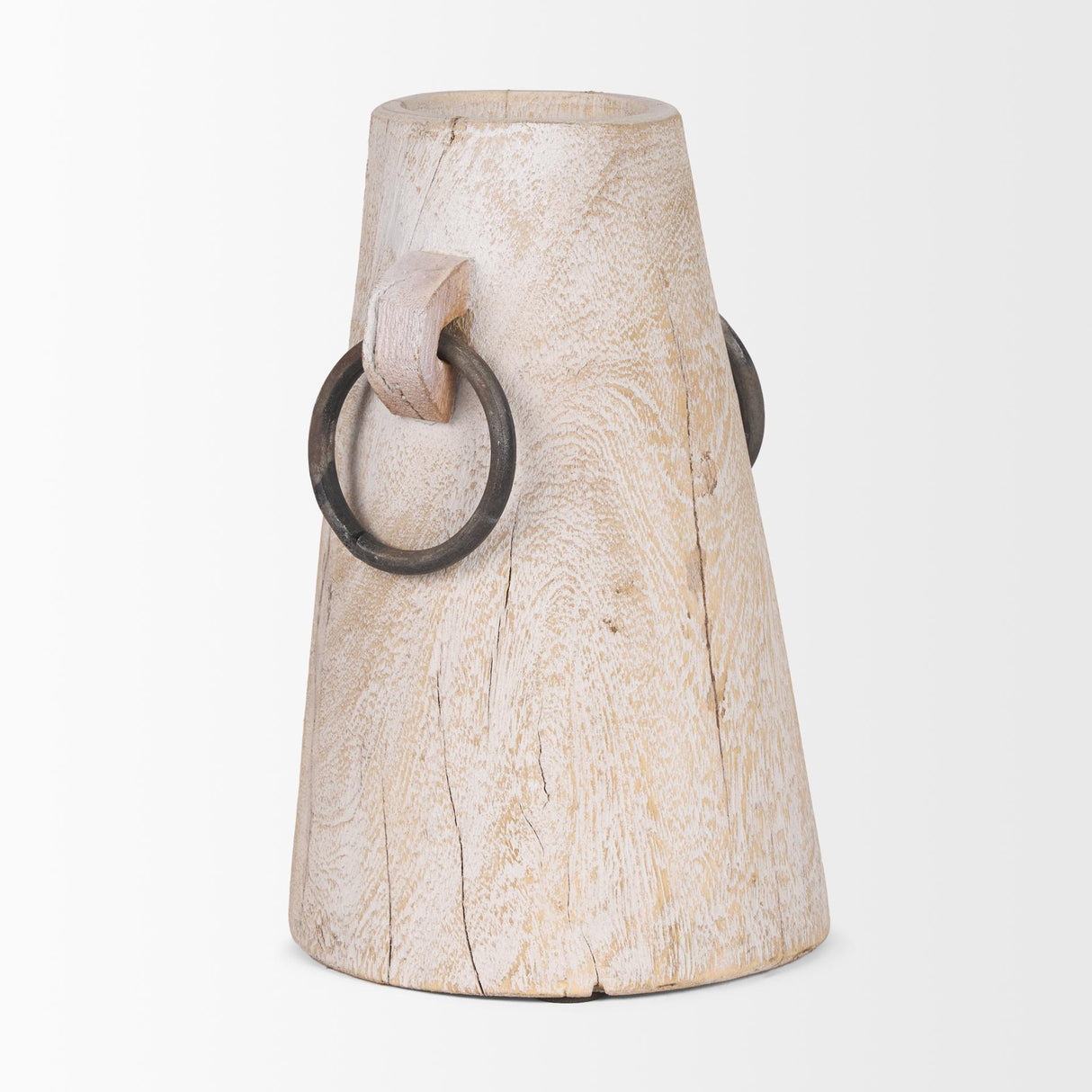 Mercana Monique Large Light Brown w/ Handles Wood Pot