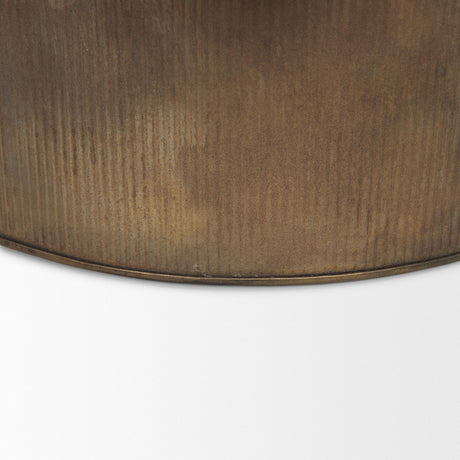 Mercana Josephine Round Antique Gold Metal Box (Set of 2)