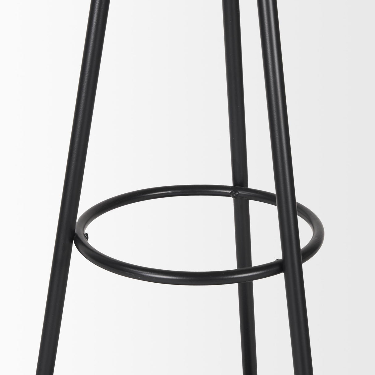 Mercana Everett Matte Black Metal w/ Two Metal Shelves Coat Rack