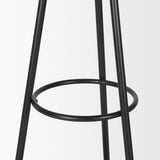 Mercana Everett Matte Black Metal w/ Two Metal Shelves Coat Rack