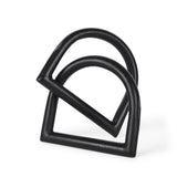 Mercana Locke Large Matte Black Metal Decorative Object
