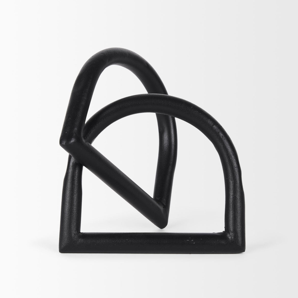 Mercana Locke Large Matte Black Metal Decorative Object
