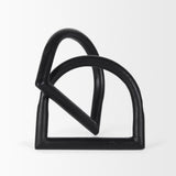 Mercana Locke Large Matte Black Metal Decorative Object