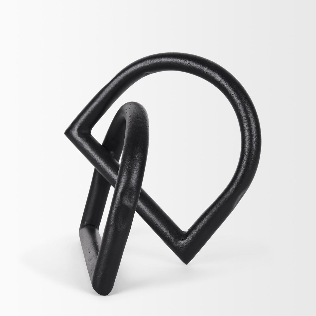 Mercana Locke Large Matte Black Metal Decorative Object