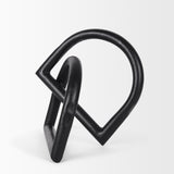 Mercana Locke Large Matte Black Metal Decorative Object