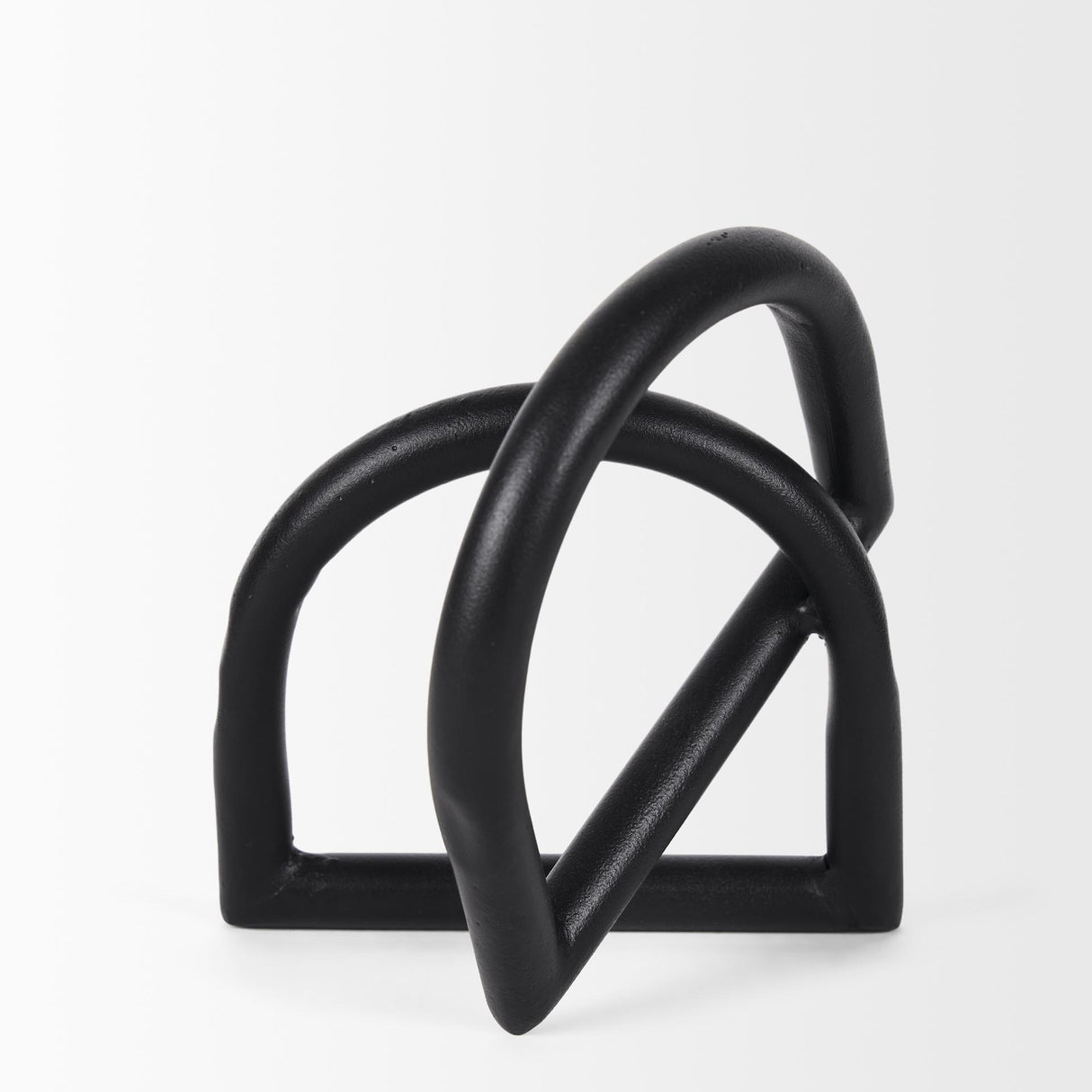 Mercana Locke Large Matte Black Metal Decorative Object