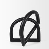 Mercana Locke Large Matte Black Metal Decorative Object