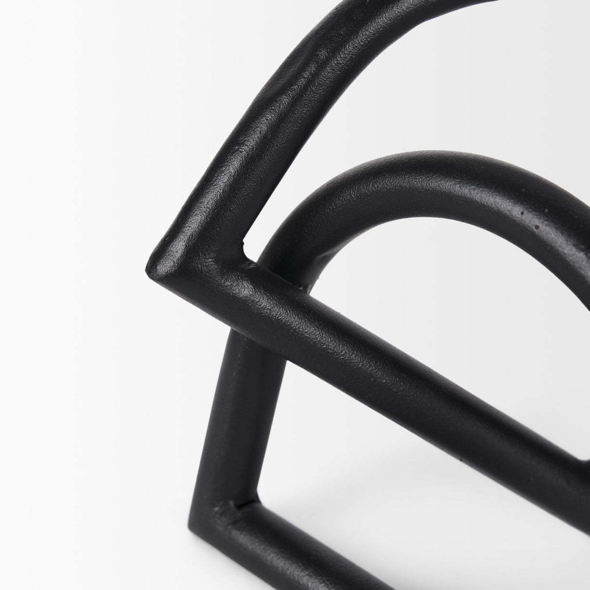 Mercana Locke Large Matte Black Metal Decorative Object