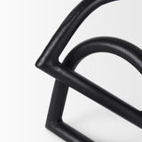 Mercana Locke Large Matte Black Metal Decorative Object