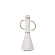 Mercana Ziva Small Distressed Wall White Metal Sculptural Object