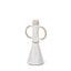 Mercana Ziva Small Distressed Wall White Metal Sculptural Object