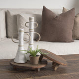 Mercana Ziva Small Distressed Wall White Metal Sculptural Object