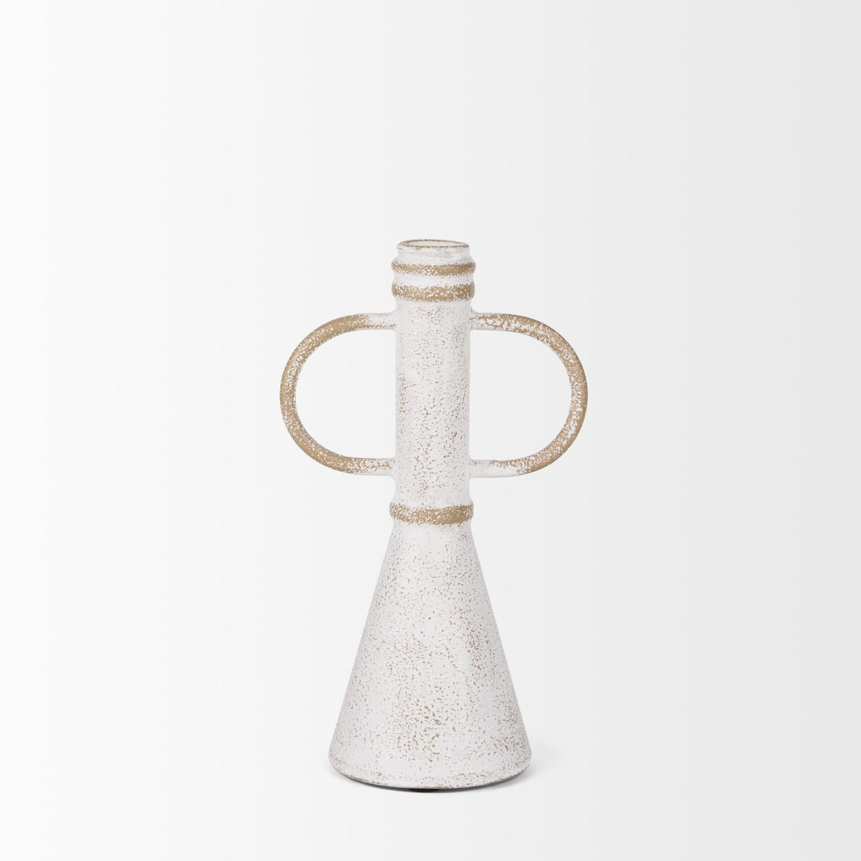 Mercana Ziva Small Distressed Wall White Metal Sculptural Object