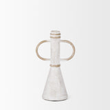 Mercana Ziva Small Distressed Wall White Metal Sculptural Object