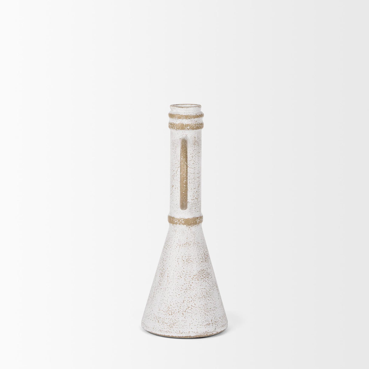 Mercana Ziva Small Distressed Wall White Metal Sculptural Object