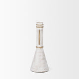 Mercana Ziva Small Distressed Wall White Metal Sculptural Object