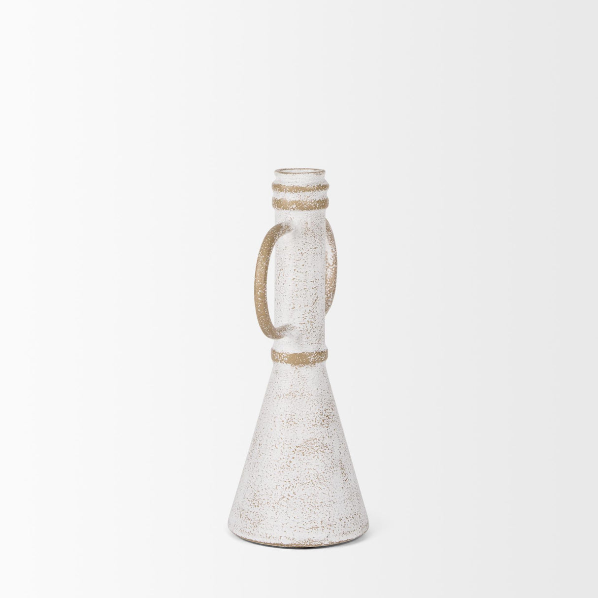 Mercana Ziva Small Distressed Wall White Metal Sculptural Object