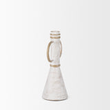 Mercana Ziva Small Distressed Wall White Metal Sculptural Object