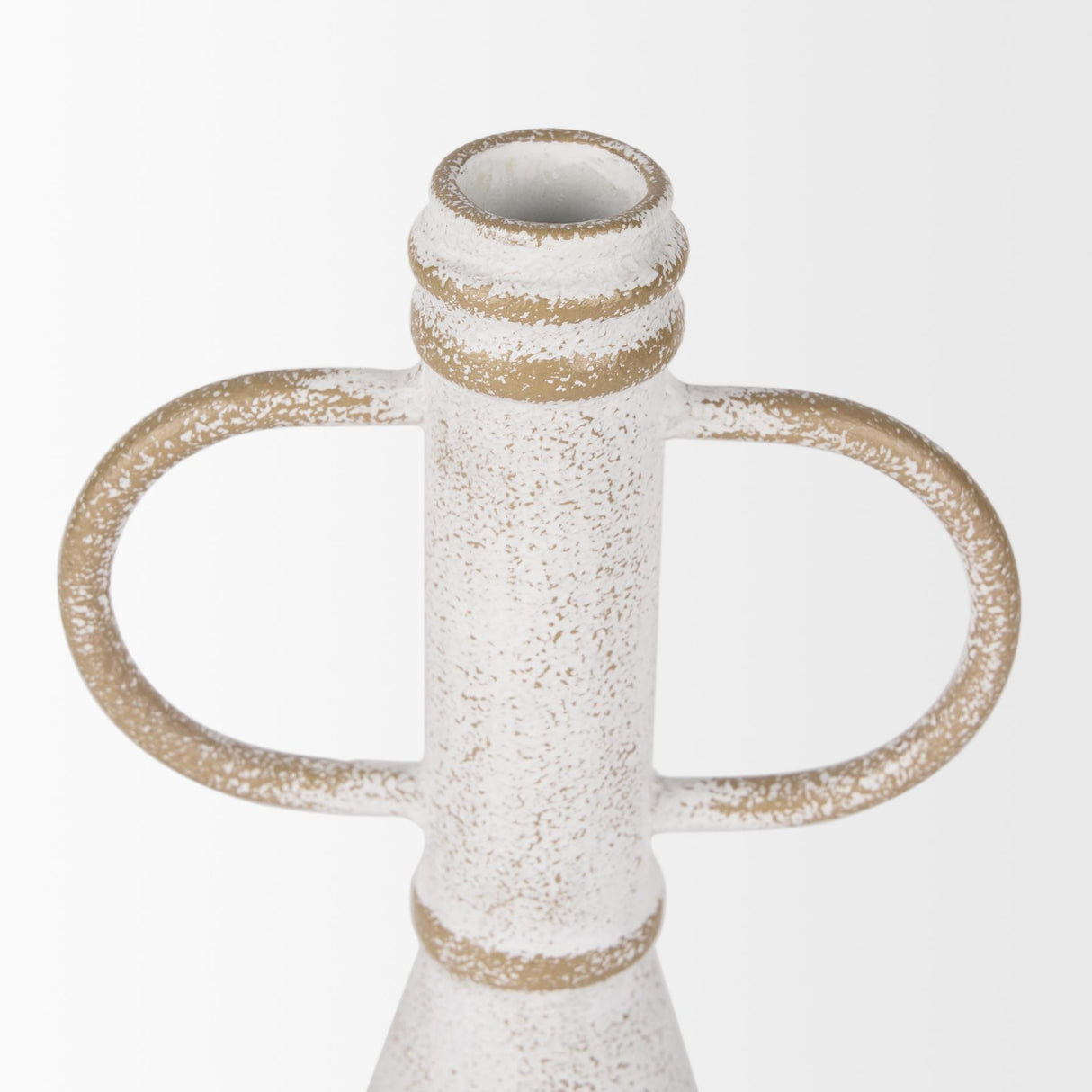 Mercana Ziva Small Distressed Wall White Metal Sculptural Object