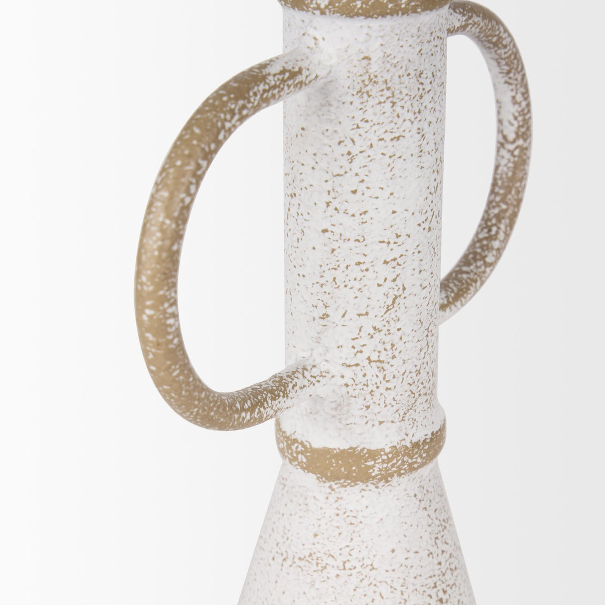 Mercana Ziva Small Distressed Wall White Metal Sculptural Object