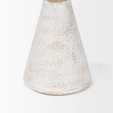 Mercana Ziva Small Distressed Wall White Metal Sculptural Object