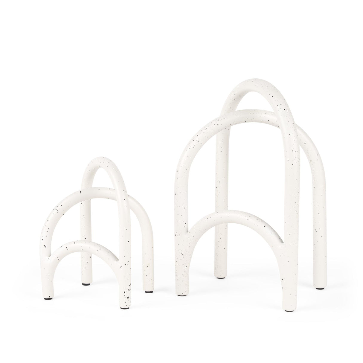 Mercana Springe White & Gray Speckled Arch Decorative Object (Set of 2)
