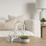 Mercana Springe White & Gray Speckled Arch Decorative Object (Set of 2)