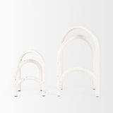 Mercana Springe White & Gray Speckled Arch Decorative Object (Set of 2)