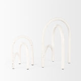 Mercana Springe White & Gray Speckled Arch Decorative Object (Set of 2)