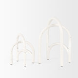 Mercana Springe White & Gray Speckled Arch Decorative Object (Set of 2)
