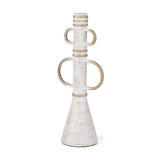 Mercana Ziva Large Distressed White Metal Sculptural Object