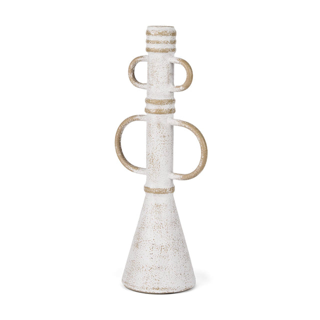 Mercana Ziva Large Distressed White Metal Sculptural Object