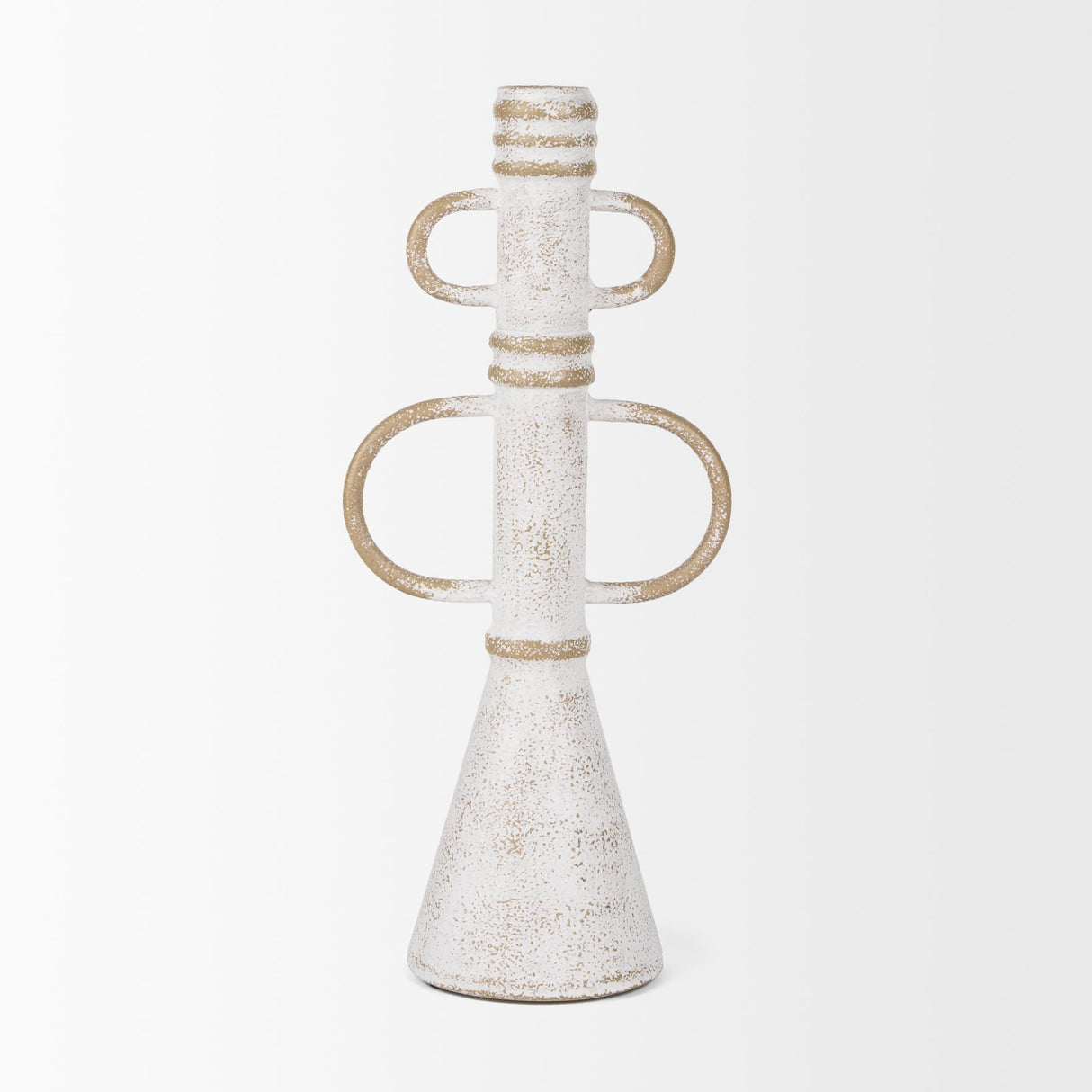 Mercana Ziva Large Distressed White Metal Sculptural Object