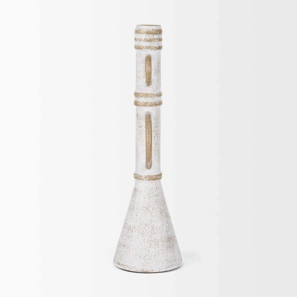 Mercana Ziva Large Distressed White Metal Sculptural Object