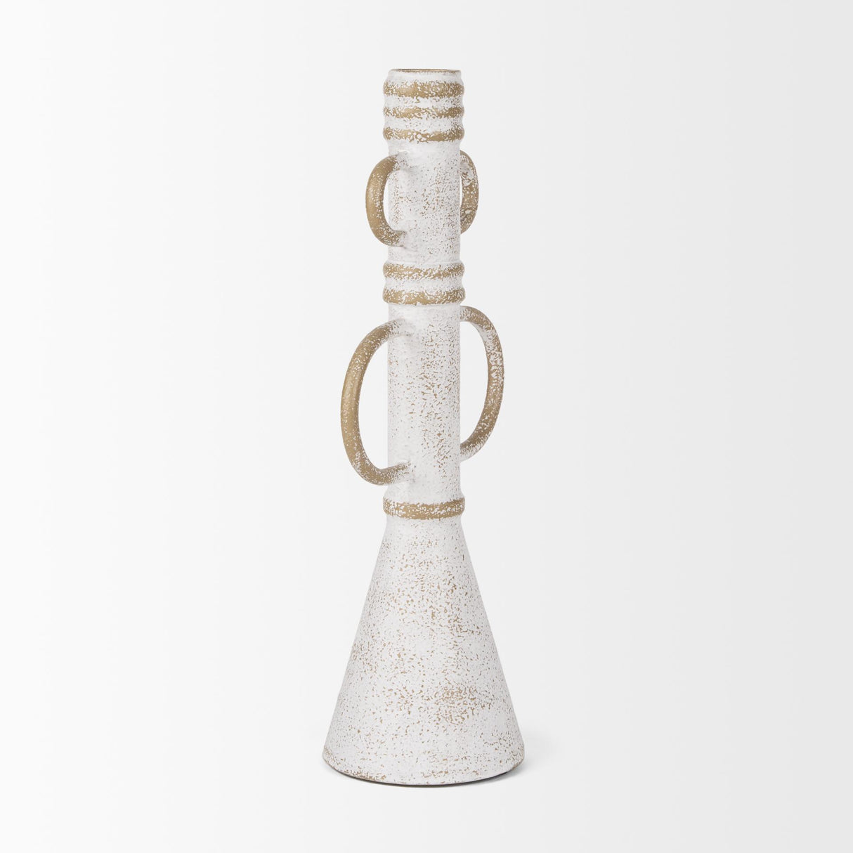 Mercana Ziva Large Distressed White Metal Sculptural Object