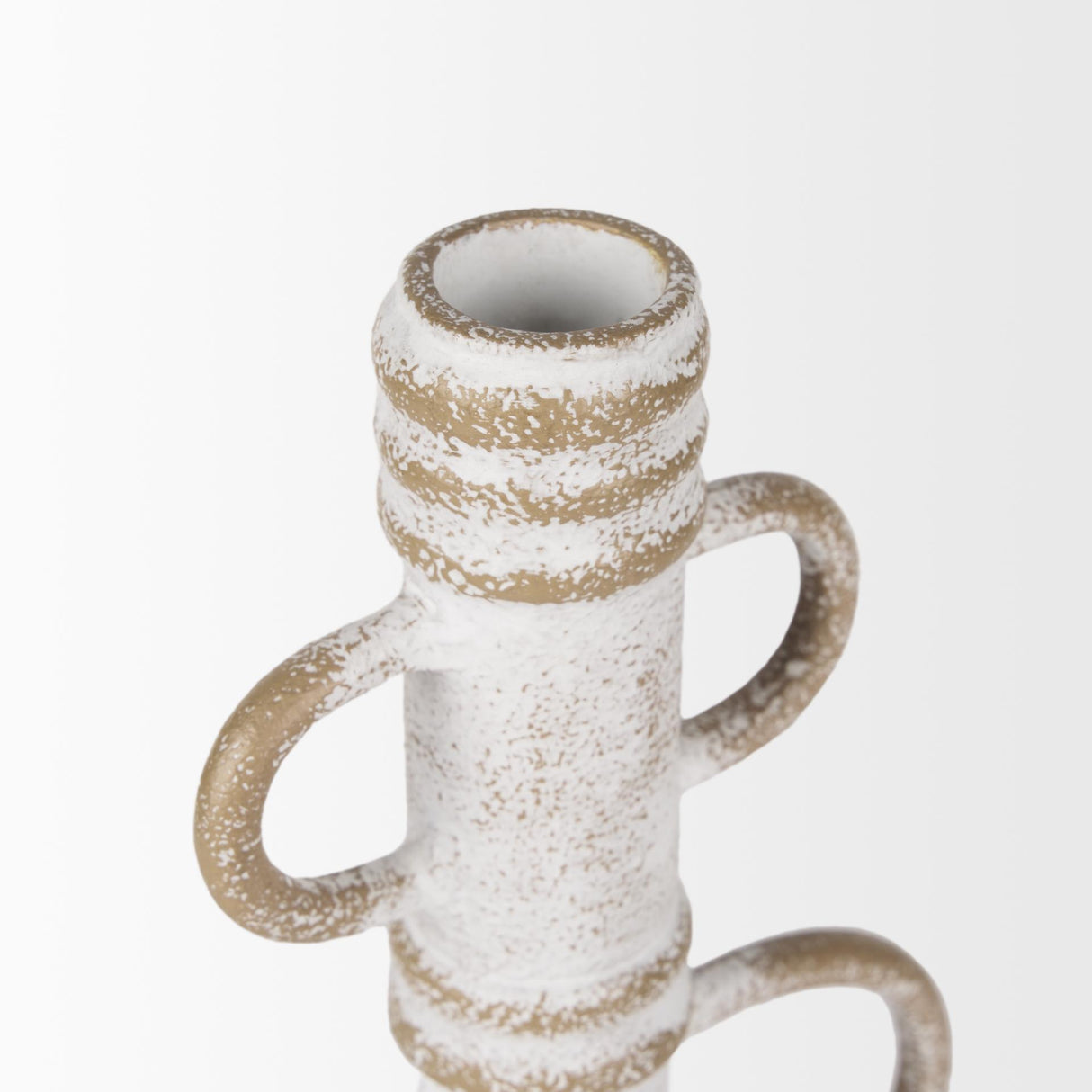 Mercana Ziva Large Distressed White Metal Sculptural Object