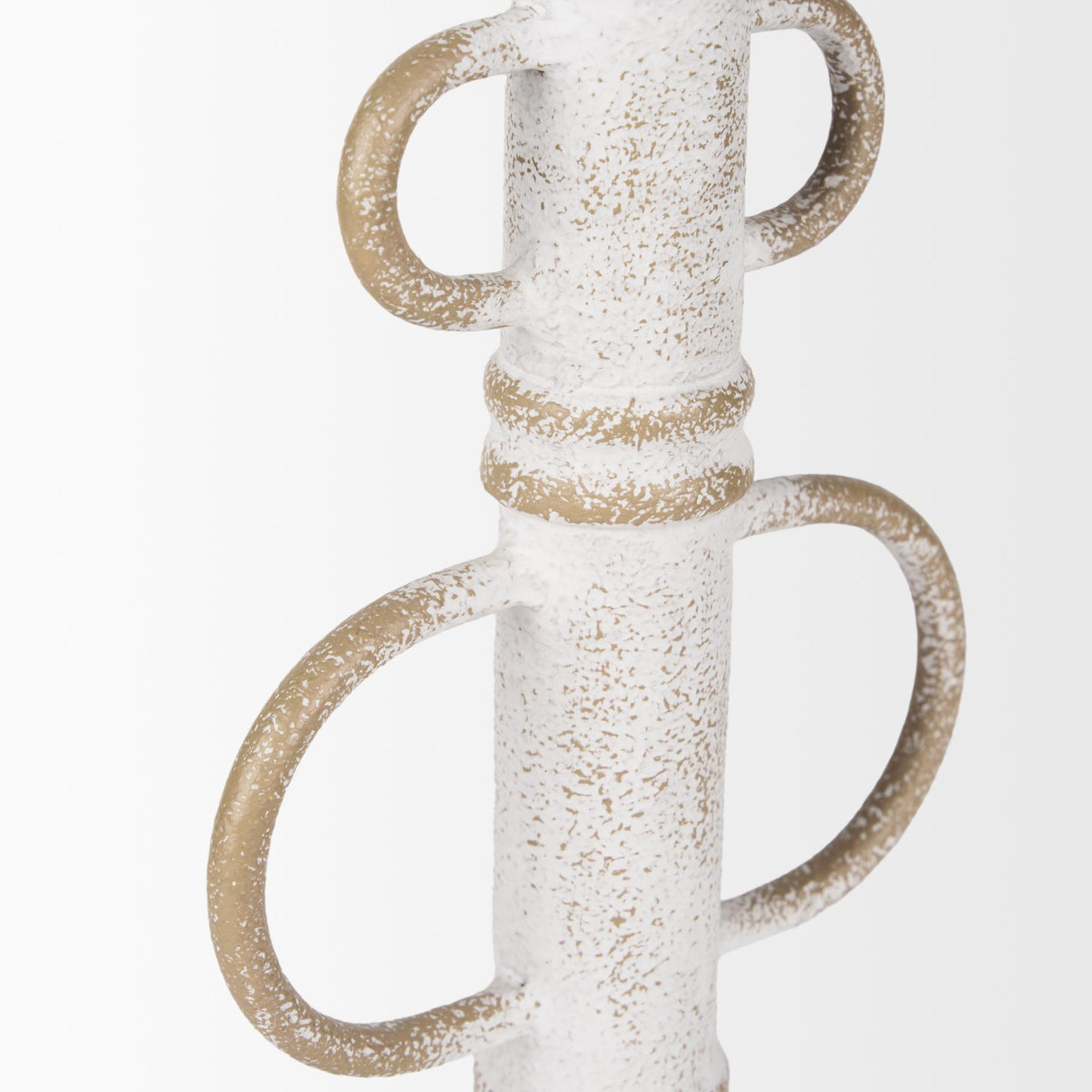 Mercana Ziva Large Distressed White Metal Sculptural Object