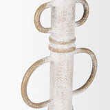 Mercana Ziva Large Distressed White Metal Sculptural Object