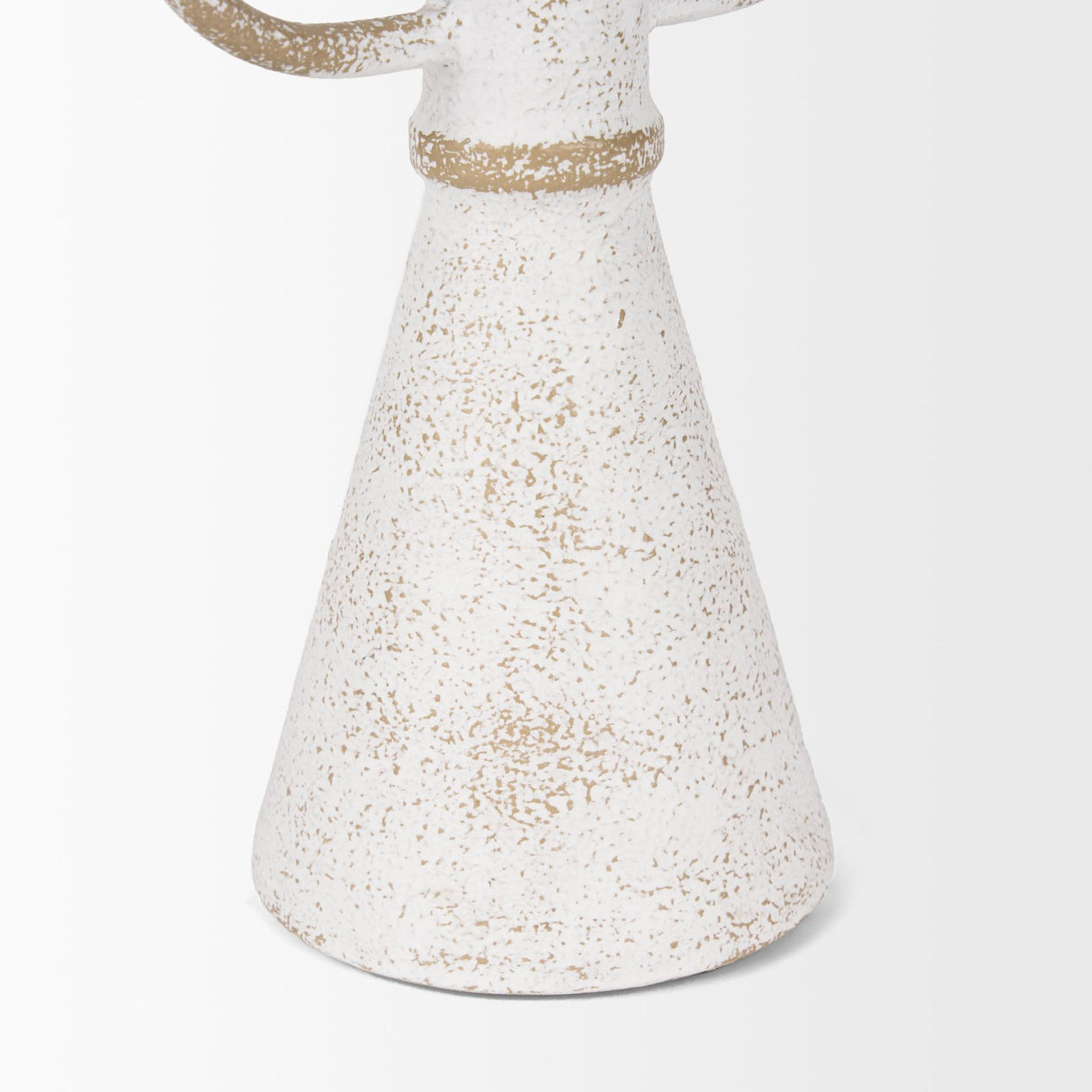 Mercana Ziva Large Distressed White Metal Sculptural Object